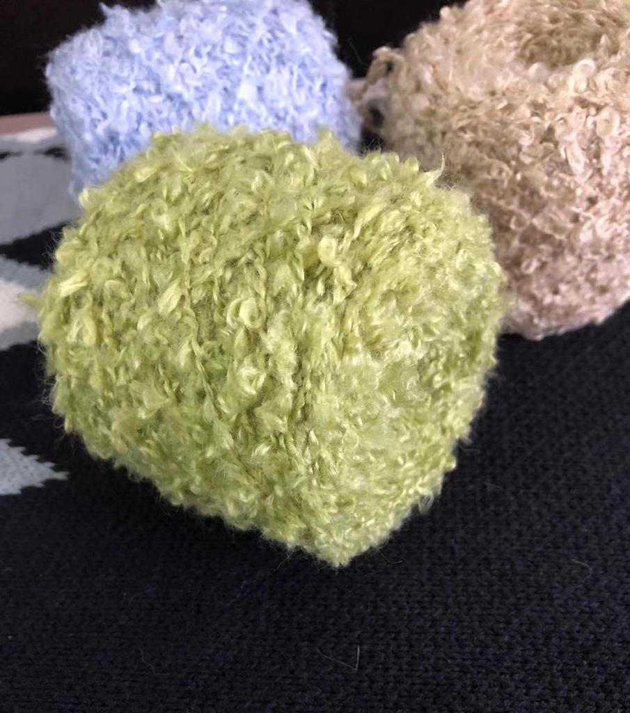 Hand-Knitted Wool Loop Yarn for Doll Hair, DIY Projects, and Scarf/Hat Knitting