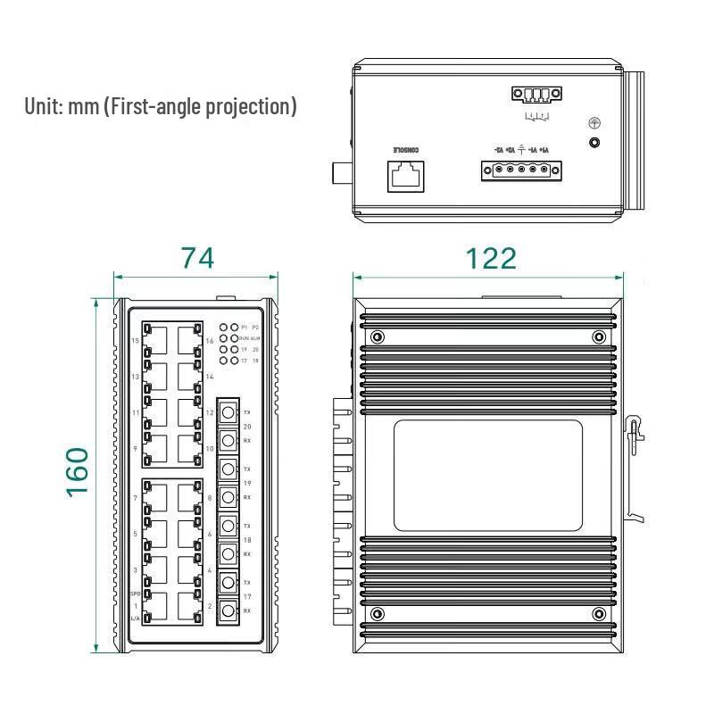 Maiwei 100M Managed Industrial Ethernet Switch with Fiber Ports