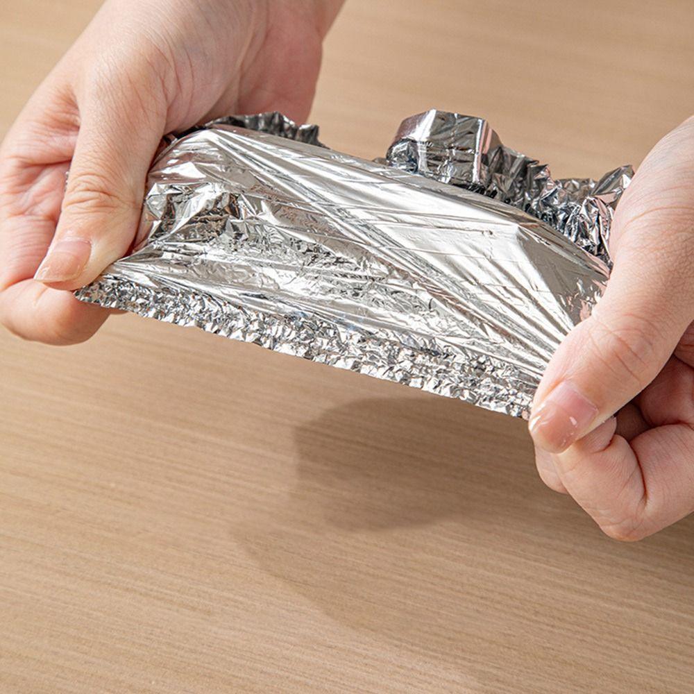 10/20/30/50Pcs Aluminum Foil Aluminum Foil Film Food Cover Thermal Insulation Films Bowls Dishes Elastic Sealing Cover