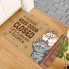 Cartoon Cute Cat Floor Mat for Bedroom, Kitchen, Porch, Entrance, Indoor and Outdoor Welcome Mat, Home Decoration