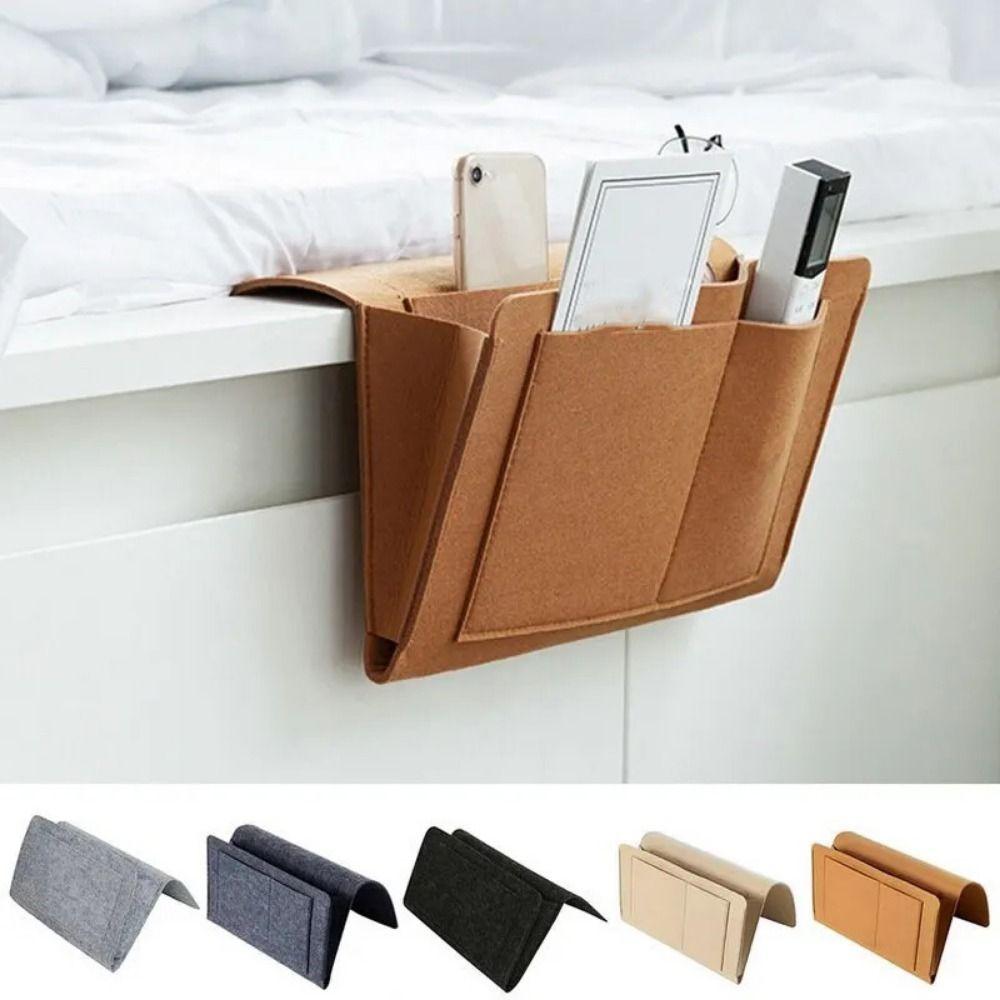 

Bedside Hanging Bedside Storage Organizer Felt Hanging Storage Pockets Desk Bag Sofa TV