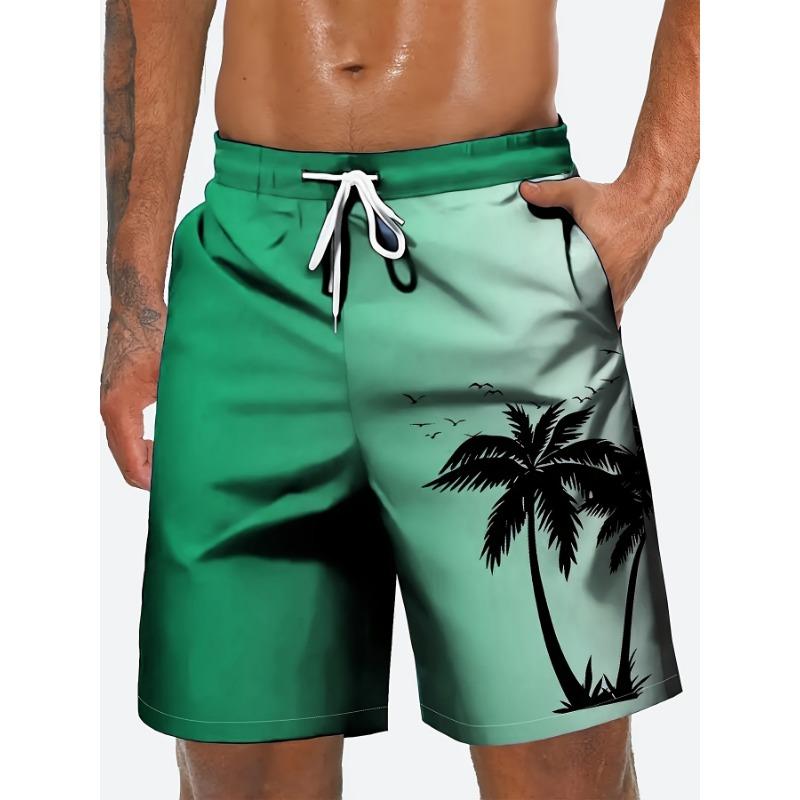 Summer Hawaiian Beach Shorts For Men 3D Printed Coconut Trees Graphic Swimming Trunks Women 2025 New Fashion Board Shorts Pant