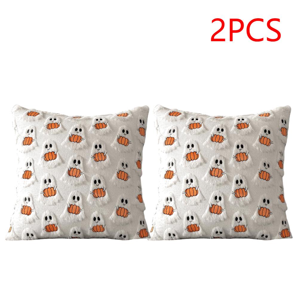 1-4PCS 45x45cm Ghost Pumpkin Pillowcase Pumpkin Cushion Cover Halloween Throw Pillow Cover Halloween Party Decoration