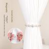 Magnetic Curtain Buckle Window Screen Exquisite Pearl Magnetic Curtain Strap Perforated Magnet Curtain Buckle Binding Rope
