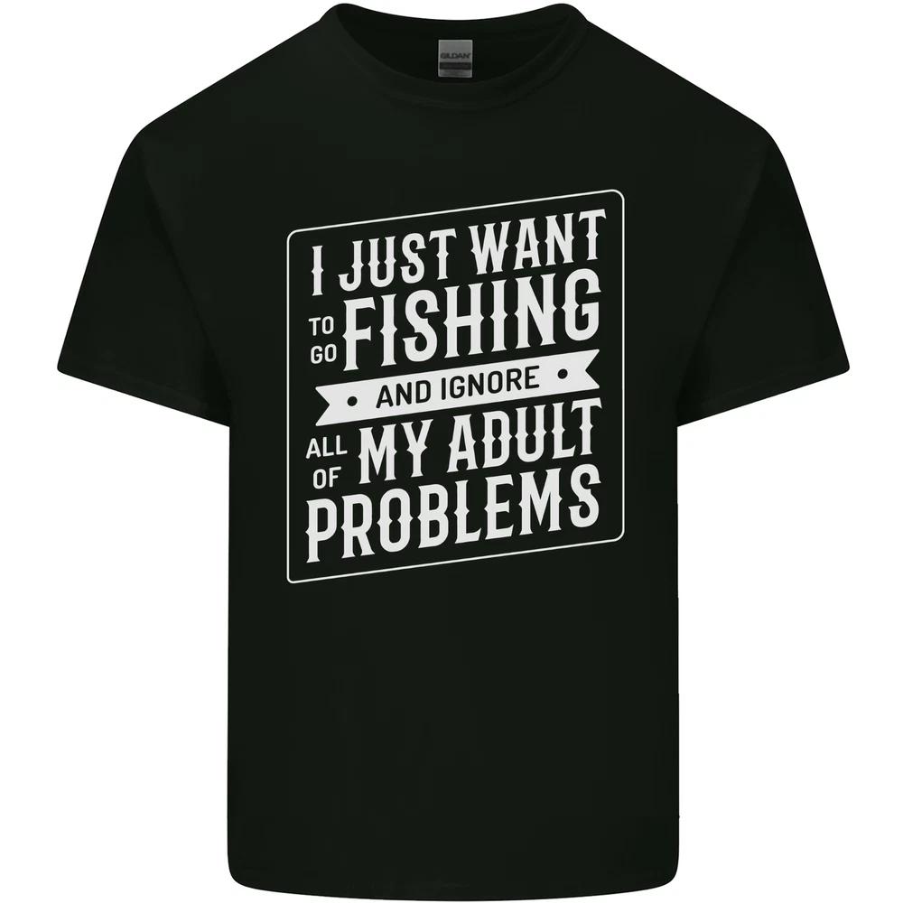 Funny Fishing Ignore All of My Adult Problems Unisexs Light Cotton TShirt S