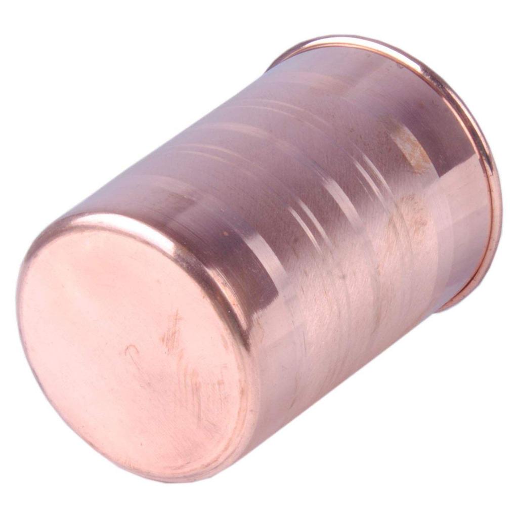 Matka-Wasserspender aus reinem Kupfer, Behältertopf mit 1 Glasbecher, 6,5 Liter (Braun)- 2er-Set, Diwali-Geschenkartikel