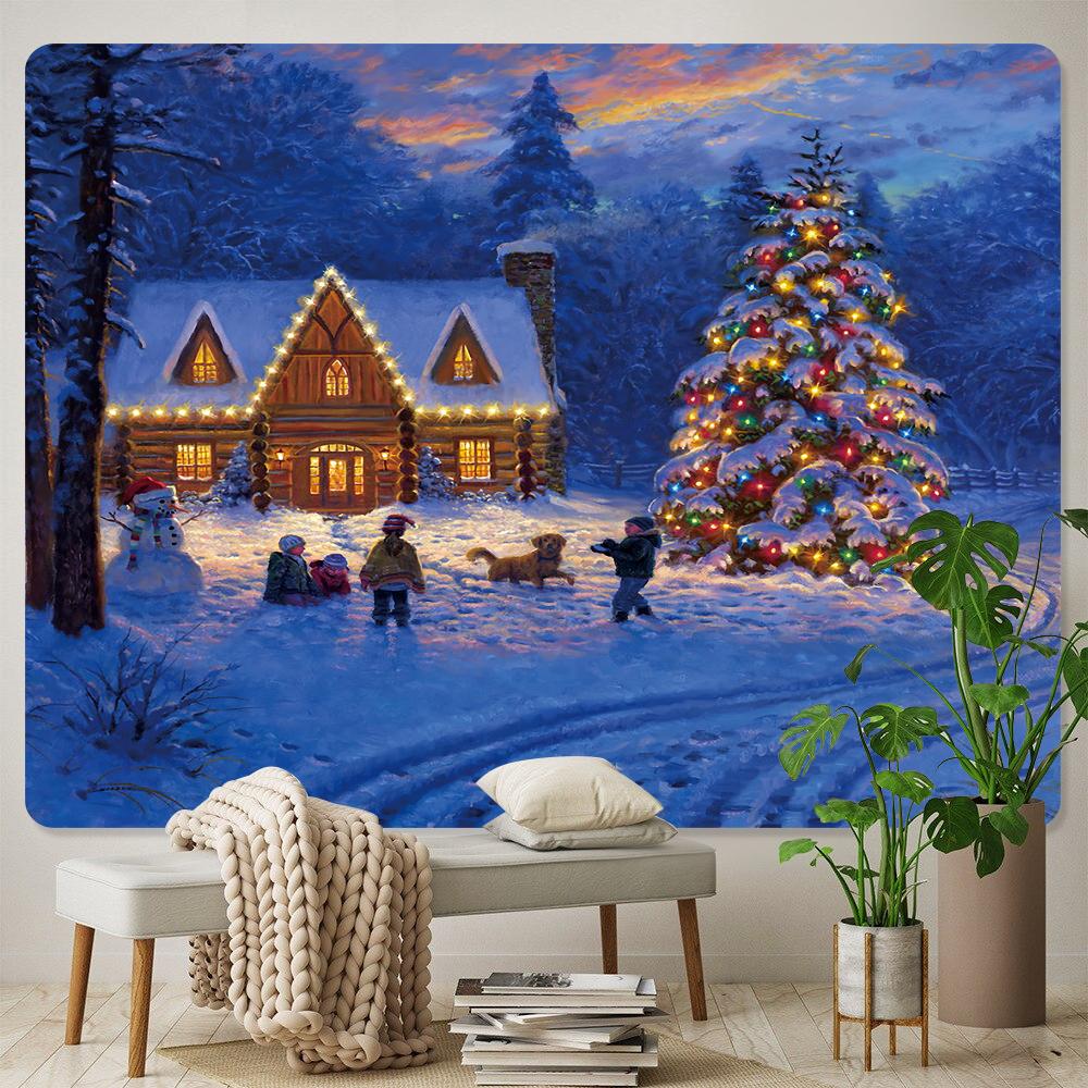 Home Art Decor Backdrop Christmas Tree Wall Tapestry Bohemian Living Room Mandala