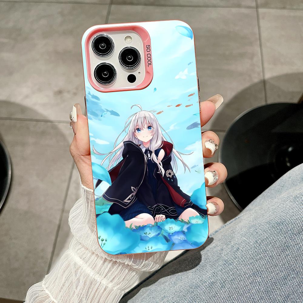 

Wandering Witch Elaina Pink Translucent Mobile Phone Case for iPhone 17 16 15 14 13 12 11 X XR XS Air Pro Max Plus Cover iPhone 16 Plus