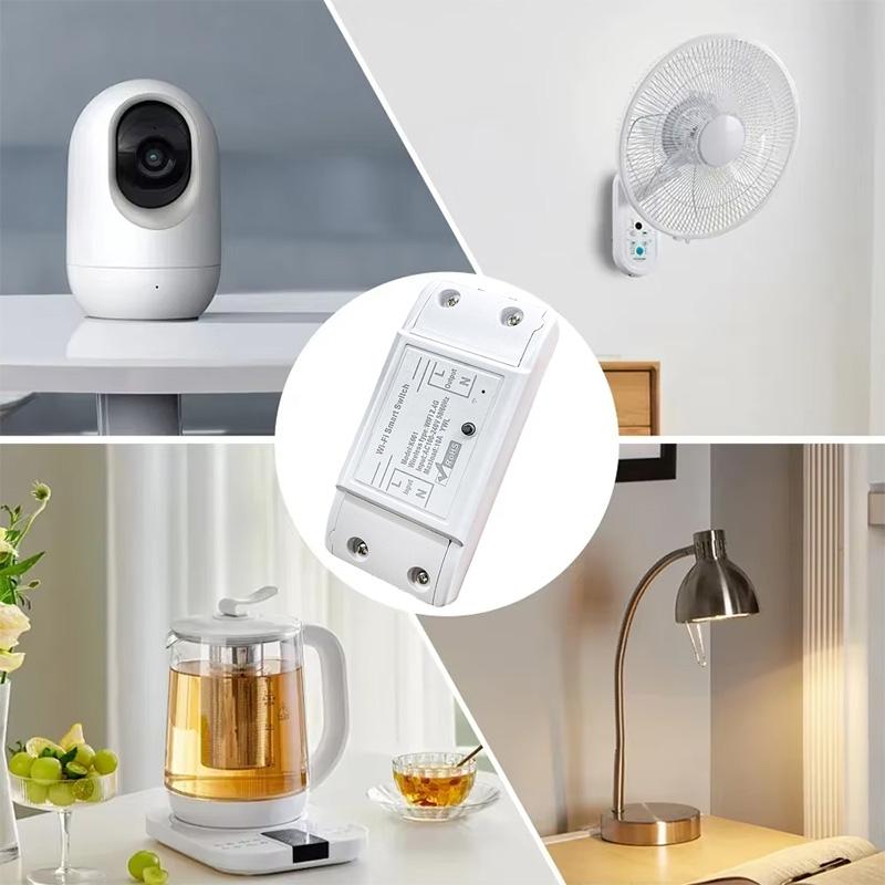Tuya Wifi Switch 433MHz Universal Breaker 1/2/3 Gang Wireless Wall Switch Remote Voice Control Support Smart Life,Alexa,Google