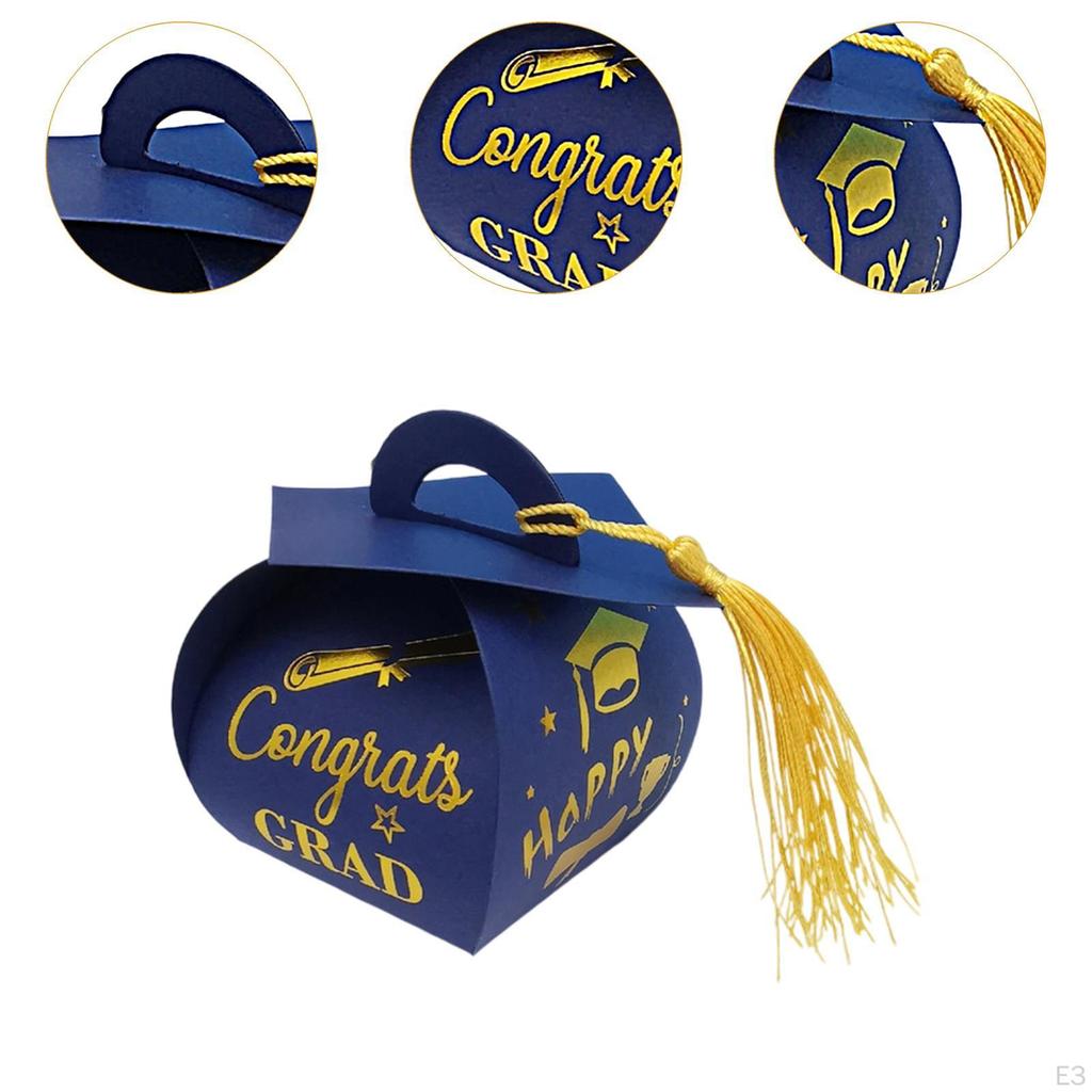 30 Graduation Cap Gift Boxes for Celebrations Party Favor Supplies Easy to Assemble Treat Box