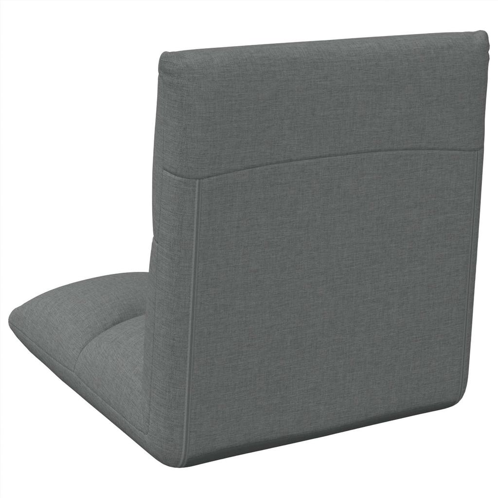 Adjustable Floor Chair Dark Grey Fabric