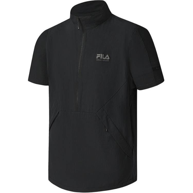 

Fila Urban Explore Дышащая Легкая Мягкая Повседневная Модная Универсальная Минималистичная Футболка с Воротником-стойкой и Коротким Рукавом Мужские Топы A11M538114FBK XL