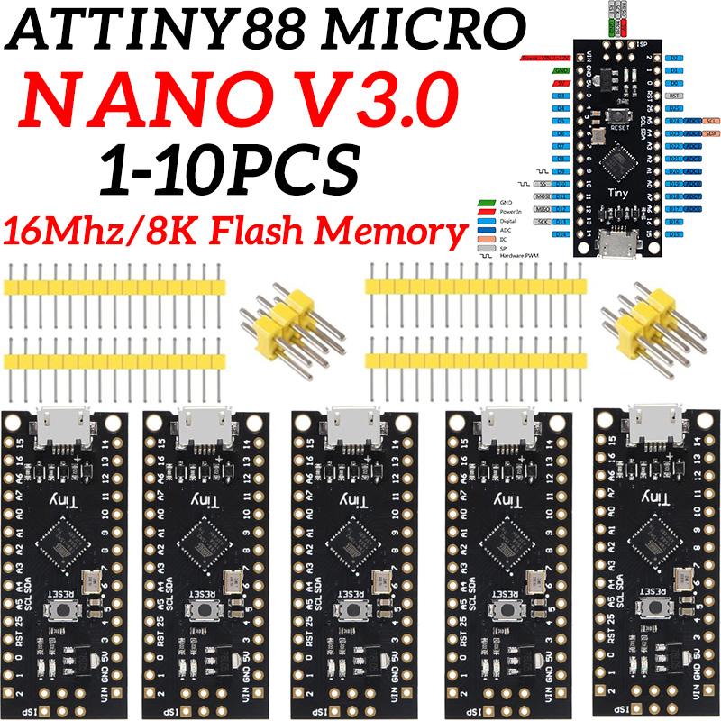 MH-Tiny ATTINY88 mikro vývojová deska 16Mhz /Digispark ATTINY85 Upgraded /NANO V3.0 ATmega328 Extended Kompatibilní pro Arduino