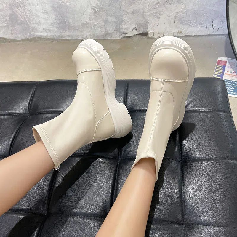 Martin boots winter women's short boots 2025 new spring and autumn single boots small cool thick-soled thin boots increase height