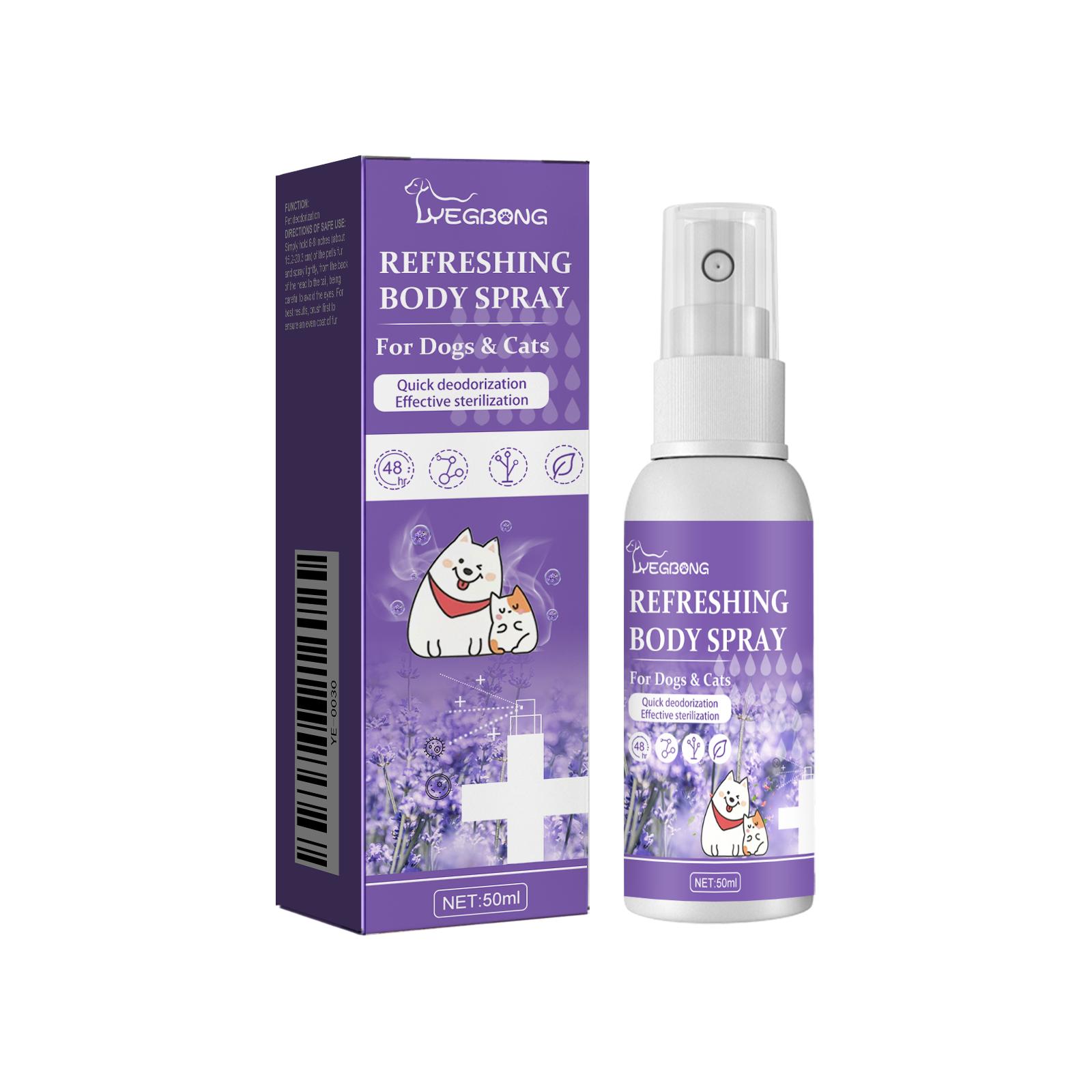 Yegbong Pet deodorizing spray Odor Eliminator for Indoor Freshness, Deodorizer for Dog and Cat Body Odor and Fecal Smell 50ml