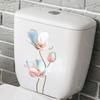 Creative 3D Floral Toilet Stickers, Dimensional Flower Wall Decals for Bathroom Waterproof Removable Decor