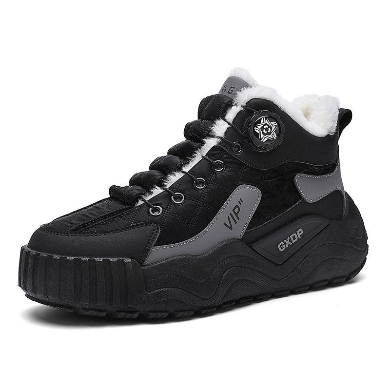 Cotton shoes winter velvet thickened warm sports leisure youth thick-soled waterproof and cold-proof snow boots