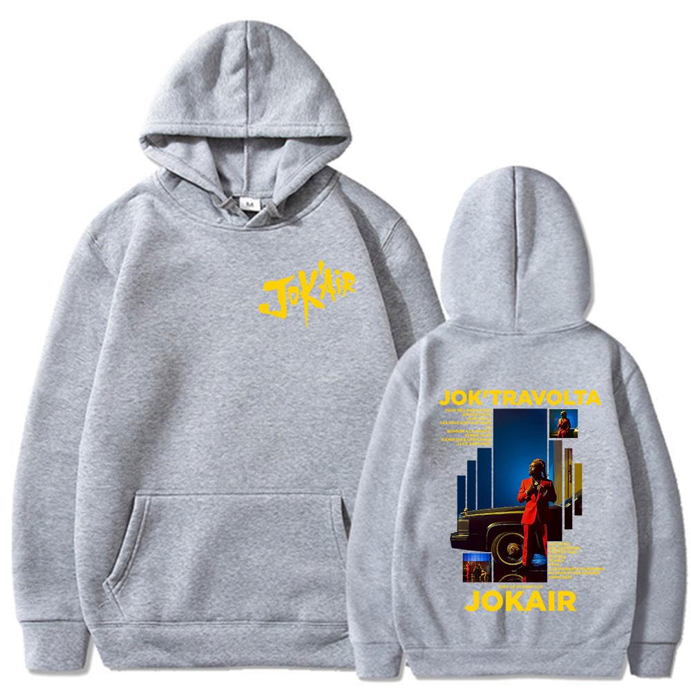 Rapper Jok'air Jok'travolta Graphic Hoodies Men Women Hip Hop Pop Music Pullover Hoodies Male Casual Fleece Vintage Sweatshirts