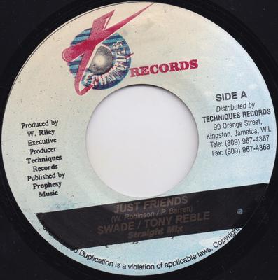 7inch Record SWADE & TONY REBEL - Just Friends NONE Techniques 2001 Jamaica Reggae, Ska & Dub Used