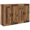 Wall Mounted Cabinet Set 2 Pcs Reclaimed Wood Look 69.5 X 34 X 90 Cm