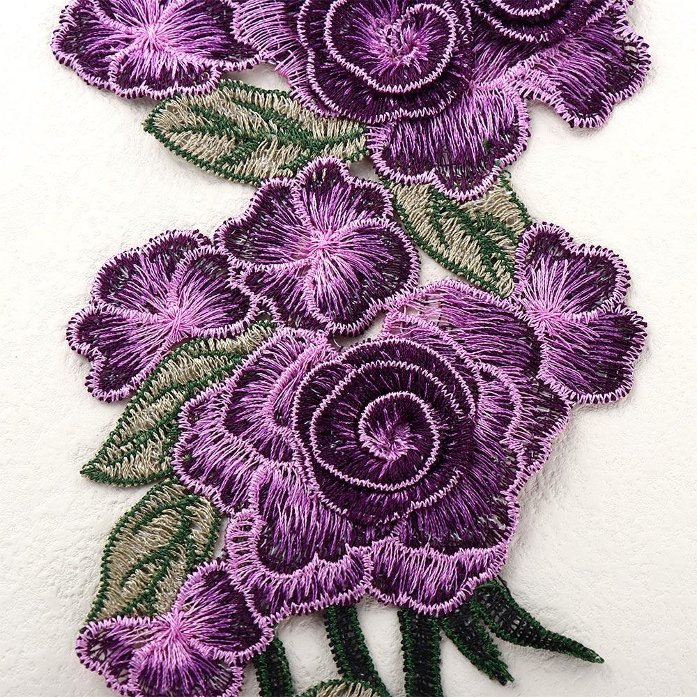Jacket DIY Embroidered Patch Applique Jeans Decor 3D Flower