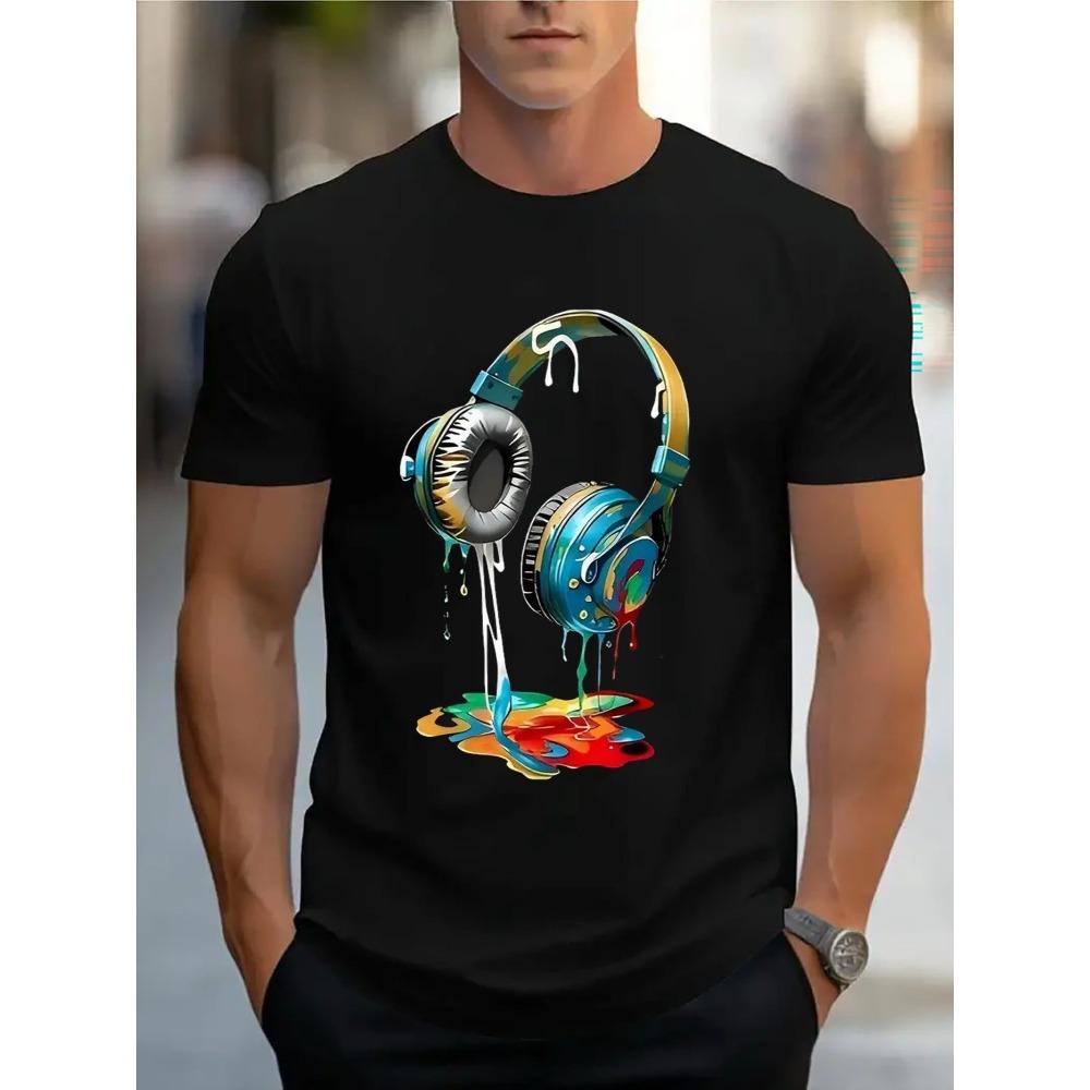 

Європейські розміри Чоловіча футболка Зручна з круглим вирізом Повсякденна з короткими рукавами М який Дихаючий Верх Чоловічий одяг Футболка Літо Весна Вуличний одяг 4XL чорний