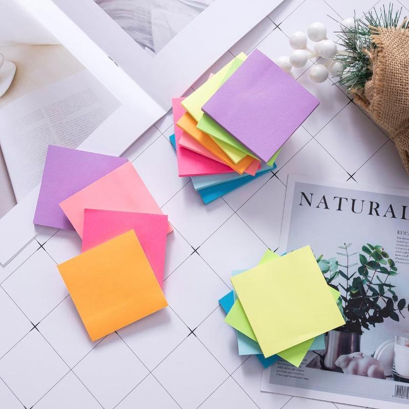 Neon Color 3 By 3 Inch Detachable Sticky Notes Memo Pad For Students Daily Reminder