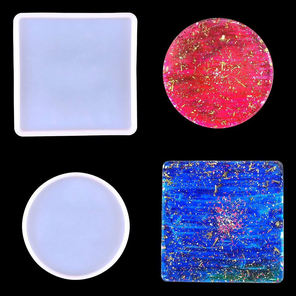 Silicone Mold for DIY Supplies Cup Mat Mold with 2 Optional Color Handsize Simple Mold Fine Material Made DIY Supplies