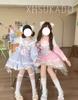 Lolita Dress Dress Spring Summer Autumn Dreamy Cute Ribbon Lolita Gothic Lolita Young Lady Star Pattern Sailor Collar Sweater Clothing Girly Cosplay