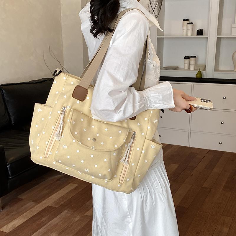 Plátěná taška Tote Bag Dámská Velkokapacitní Taška přes rameno Crossbody Neformální Denní Pracovní Kabelka