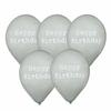 Regalo Message Balloons (5 Pieces) Balloon Birthday Decoration Balloon Birthday Monotone (A Type-HAPPY BIRTH DAY-Typewriter-Gray)