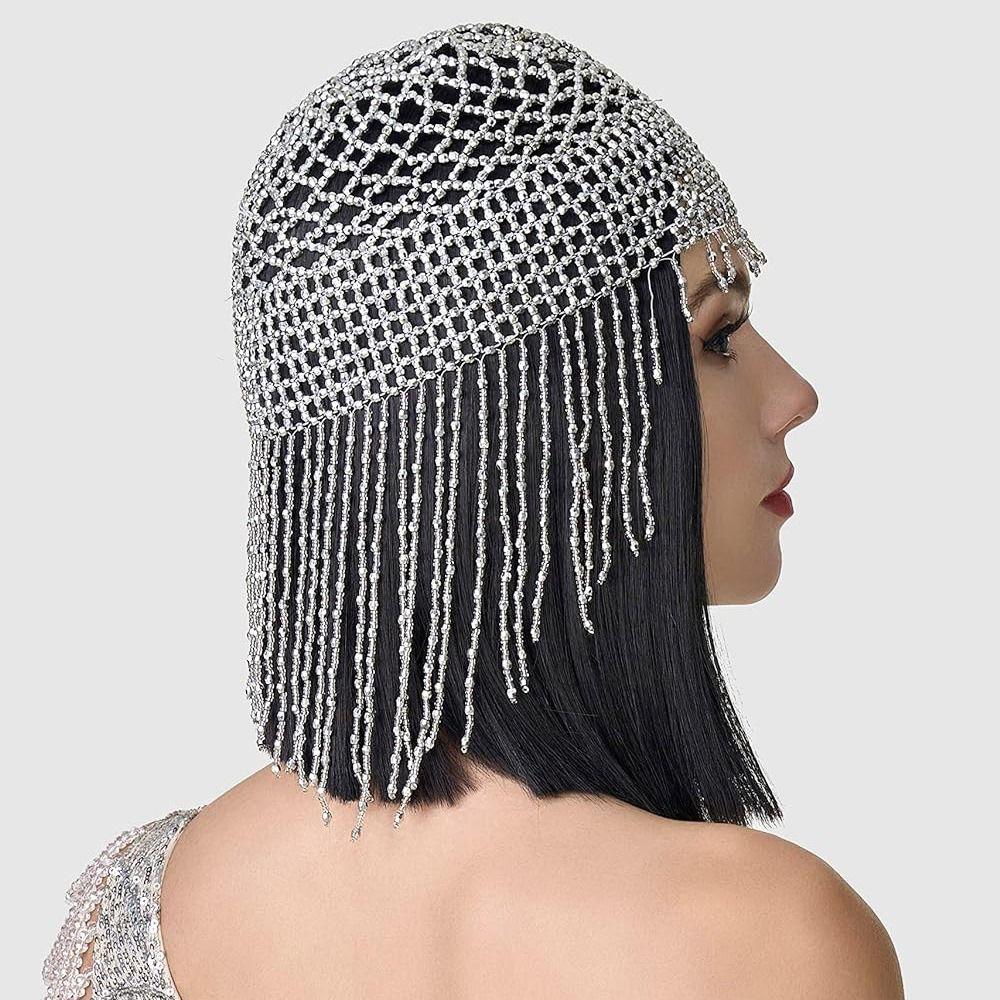 Handmade Belly Dance Head Cap Shiny Head Chain Bling Headband Bridal