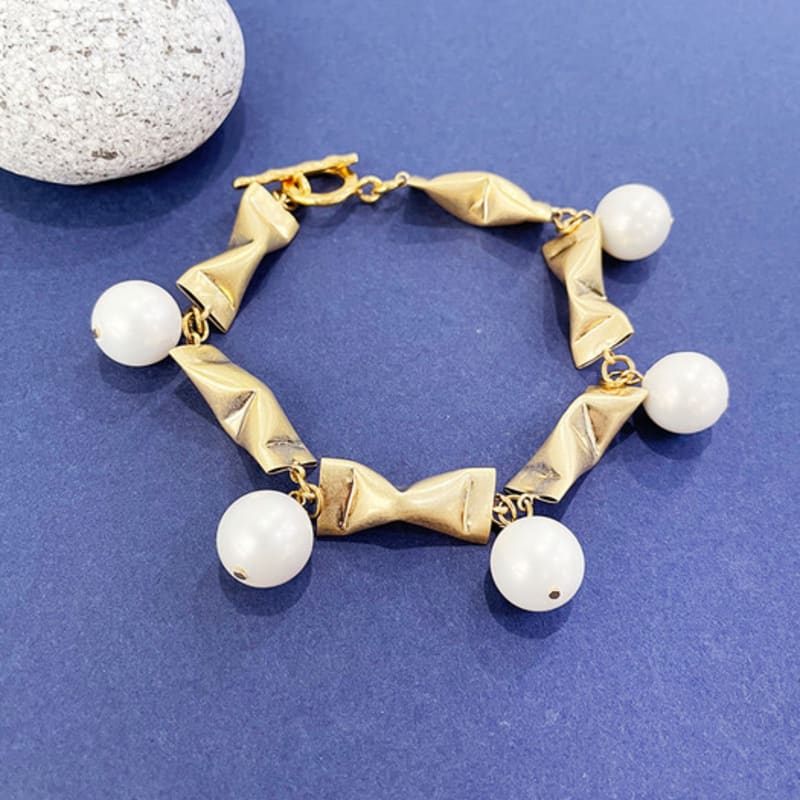 

SATTCHI BOLD PEARL PIPE B gold