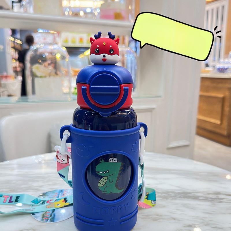 Dětský termohrnek se slámkou a sadou hrnků, hrnek na vodu, studentská izolační láhev na vodu, hrnek pro miminka na naučení pít