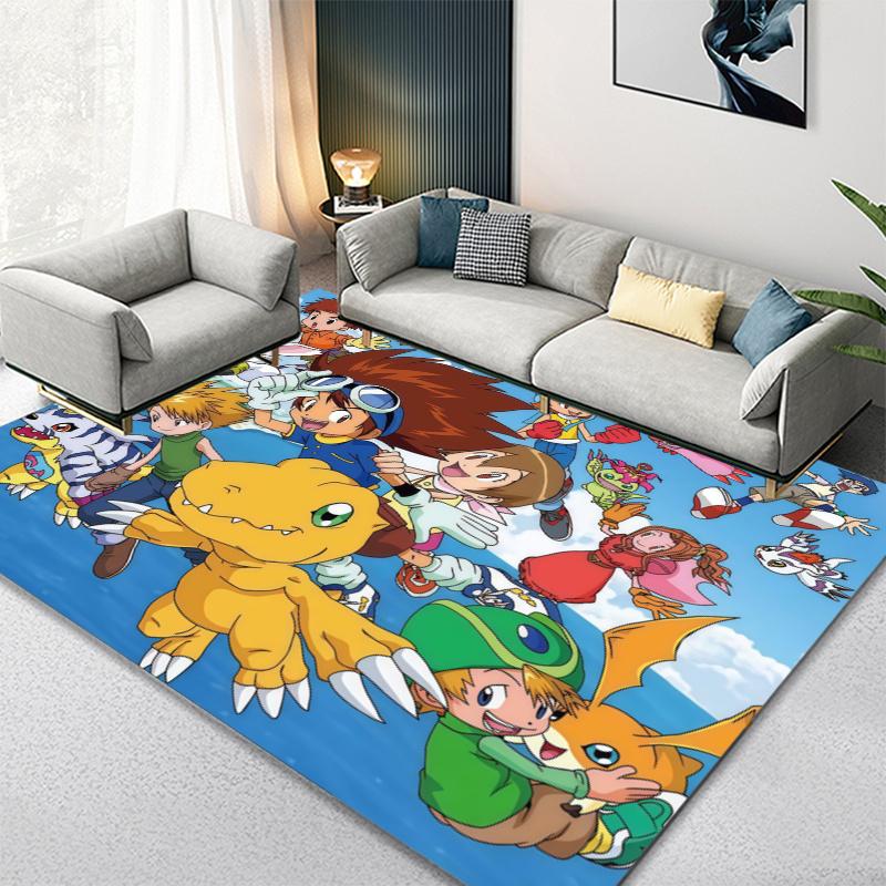 Anime Digmon Carpet Rug for Living Room Bedroom Home Sofa Decoration,Kids play Non-slip Floor Mat