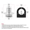 For 2" Hose Connection 17-2530 Remote Fuel Tank Filler Neck With Billet Aluminum Gas Cap & Weld-On Steel Mount Bracket