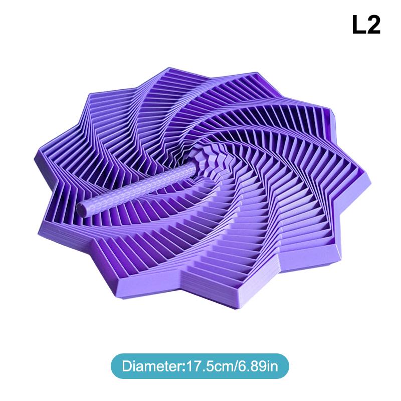 3D Printed Expanded Sensory Fidget Star Star Shaped Fidget Toys With Handles Decompression Toys Stress Relief Whirling Spiral
