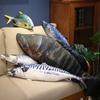 Simulation Sea Fish Plush Toy Saury Salmon Throw Pillow Doll Golden Gun Bream Grouper Cushion Doll