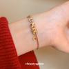 Real gold electroplated woven rope copper coin bracelet new Chinese style retro temperament bracelet light luxury high-end jewelry women