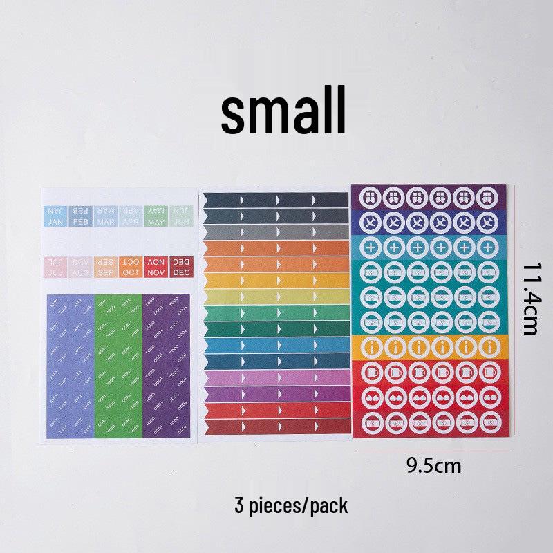 White and Blue Self-Adhesive Handwritten Label Stickers with Index Notes