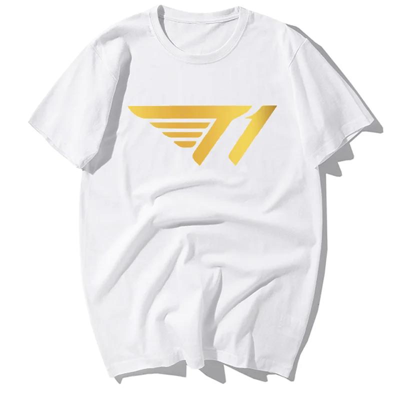 Alliance Game SKT T1 Team Uniform Faker Neues Herren- und Damen Skt1 Peripherie Kurzärmeliges Lockeres Baumwoll-T-Shirt Grafik-T-Shirts