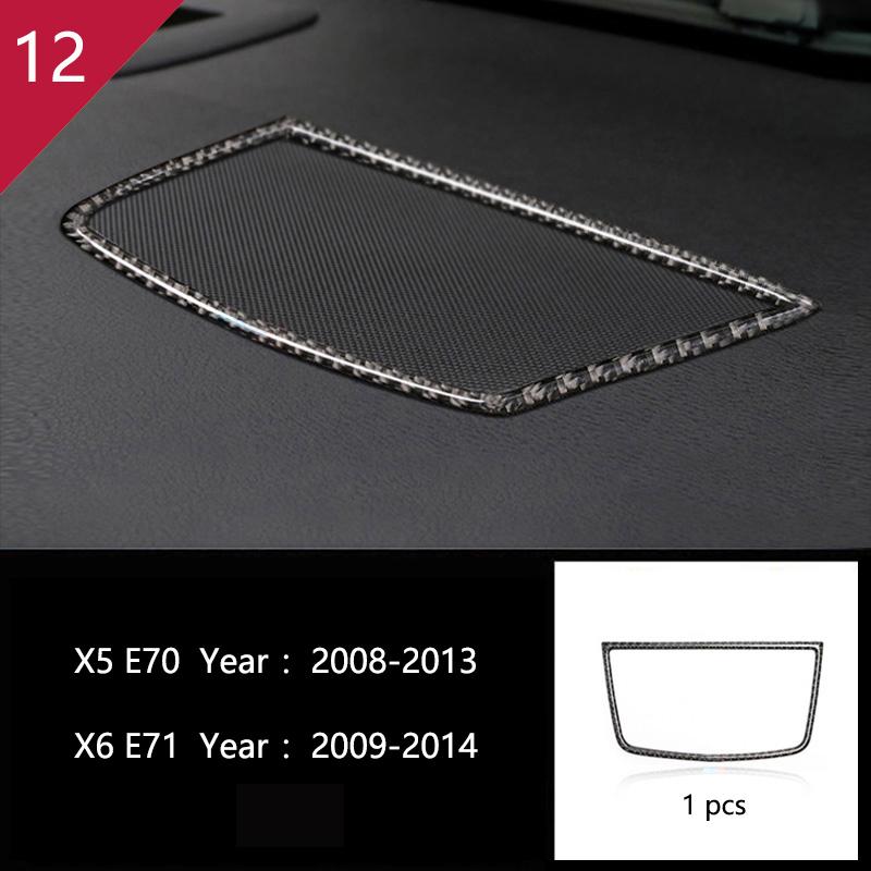 AAACH1 For BMW X5 X6 E70 E71 Accessories Car Interior Air Conditioning CD Console Panel Cover Decoration Trim Carbon Fiber Car Styling