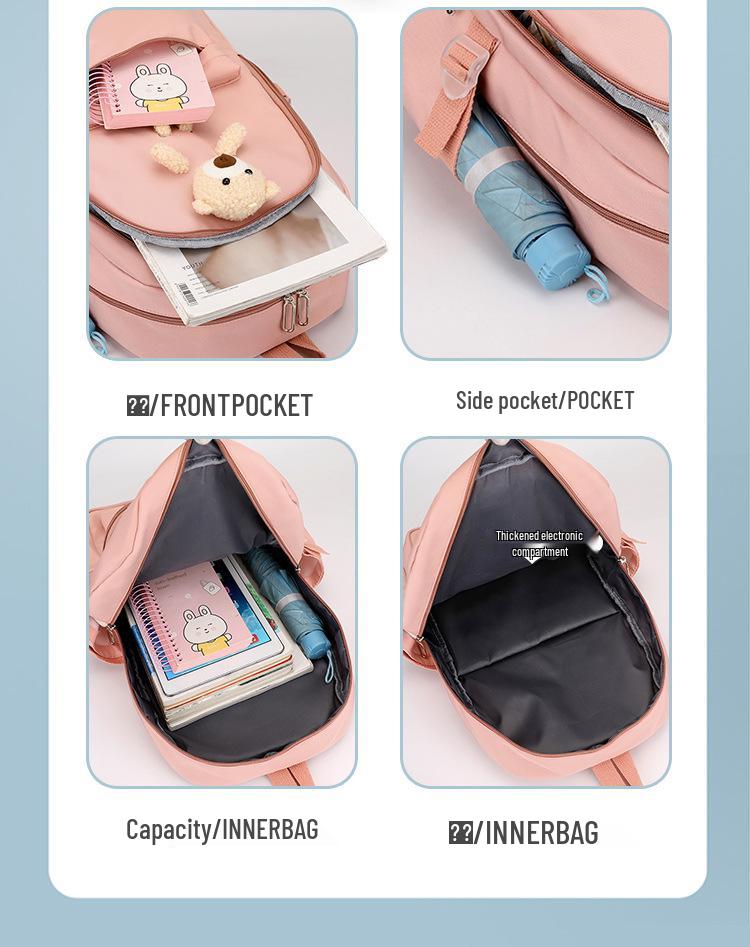 Women's Large Capacity Student Backpack: Versatile Japanese & Korean Style for Junior High and College.