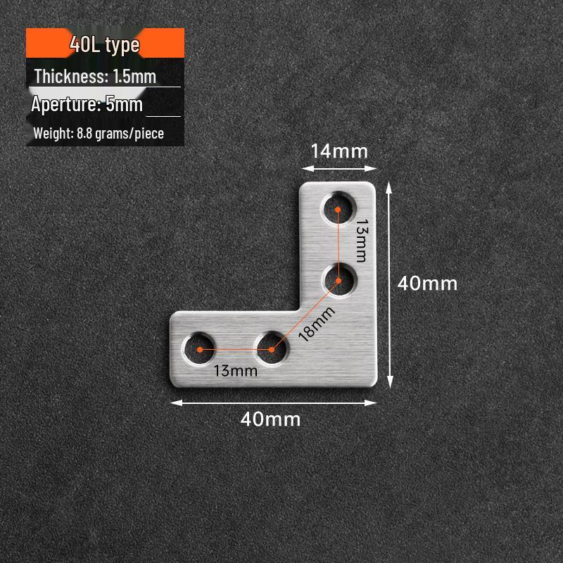 90° L-Shaped Angle Bracket for Table, Chair, Cabinet, and Shelf Support