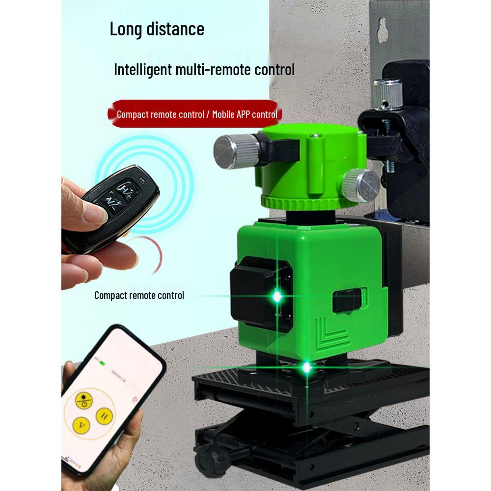 12-Line High-Precision Green Laser Level with Strong Light and Self-Leveling
