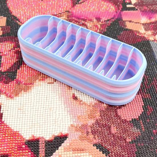 Úložný box na diamantové sáčky Držák na příslušenství pro Diamond Art s 10 přihrádkami Organizér na řemeslnické potřeby pro diamantové sáčky Tužky A Nástroje