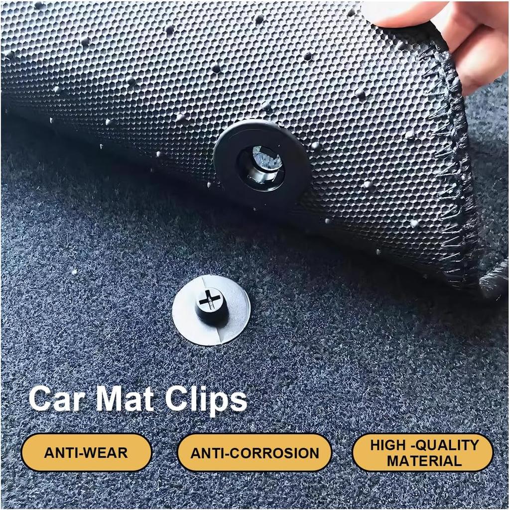 10 Sets Car Floor Mat Clips, Non-Slip Carpet Fixers, Automotive Fastener Carpet Clips, Car Floor Mat Retaining Clip Replacement For #3D0-864-851-B41