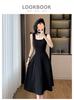 Hepburn Style Coffee Break French Black Sleeveless Vest Dress Children's Summer 2026 New Small Waist Dress