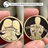 Funny Heads Tails Coin Good Luck Challenges Coin Pocket Size Collectible Coin Double Side Challenges Token Decoration Coin