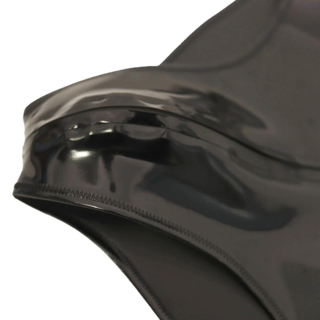 Sexy Men V Neck Vest Bodysuit Pvc Shiny Tank Top Latex Men'S Shirts Crotch Zipper Open Nightclub Stage Tights Man Sexy Punk Tops